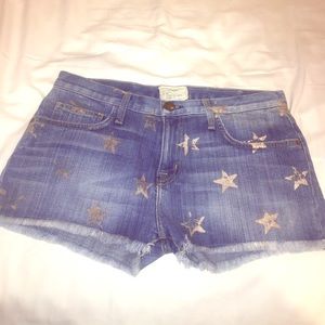 Brand New Current/Elliot Denim Shorts with Stars